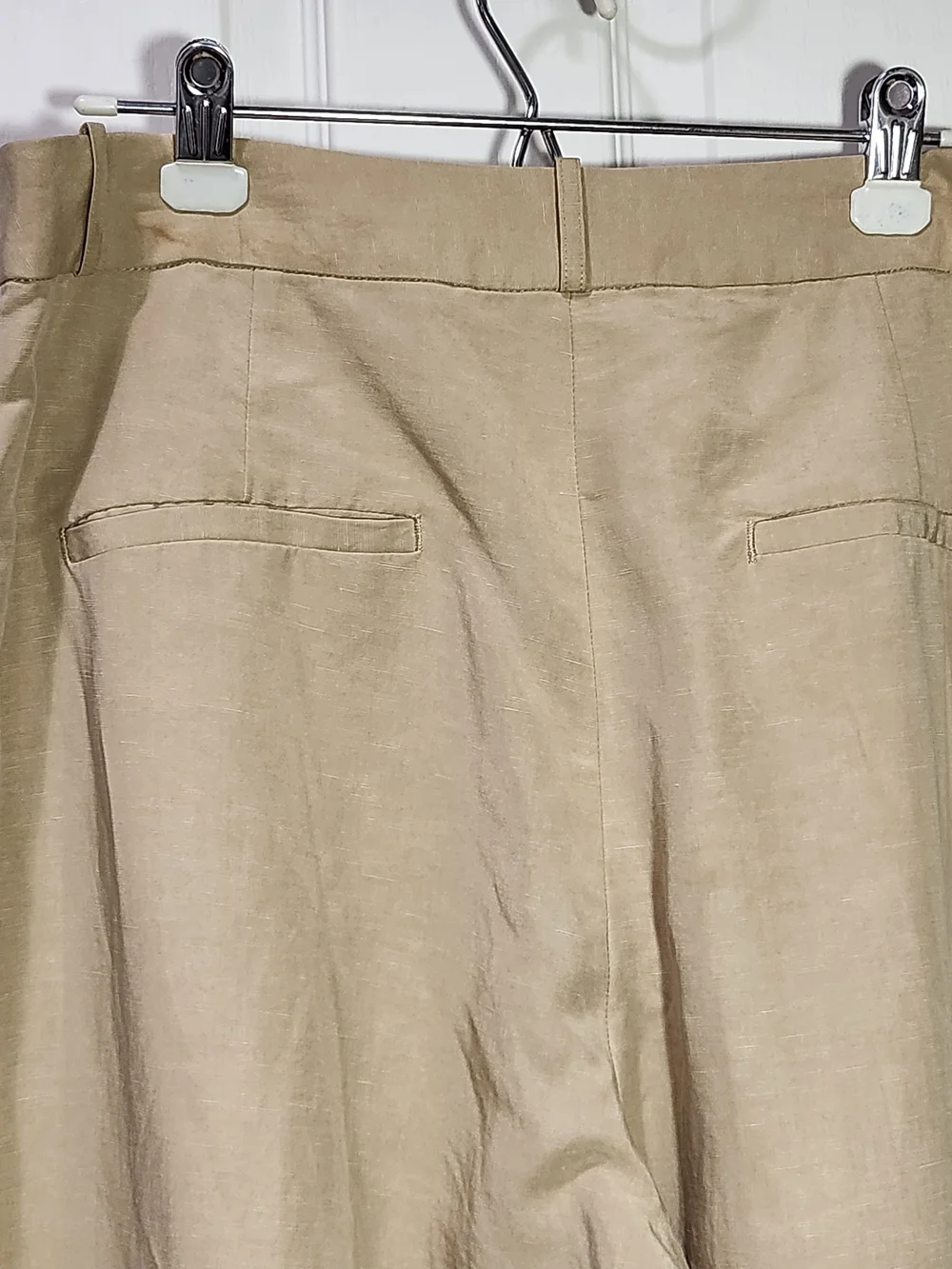 Banana Republic Tencel Linen Blend Relaxed Utility Pants Size 14 Khaki